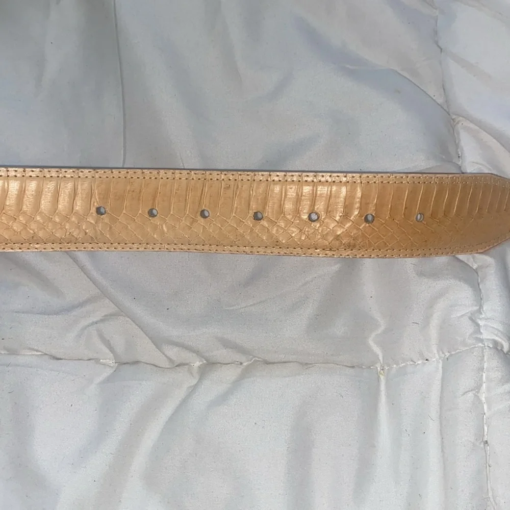 Dame Vintage Snake Skin Belt L (40”) cream - Picture 5 of 7
